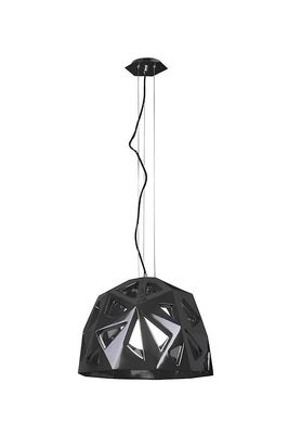 Inspired Lighting Facette Dome Loft Vedhæng E27, Blank Sort, Poleret Krom