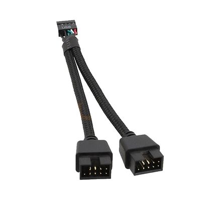 Emolevy USB 2.0 9-nastainen otsikko 1-2 laajennuskeskittimen jakajan sovitin Muunna Js