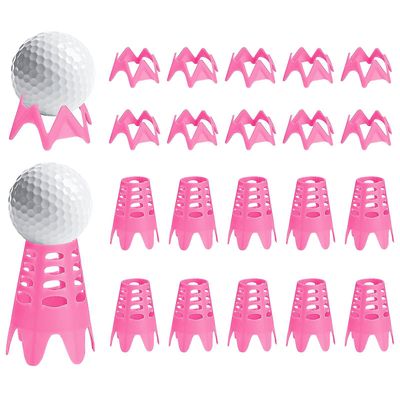 Plastic Golf Tees Hjem Golf Simulator Tees Udendørs Indendørs Golf Tees Simulator Træning Golf Mat Tees Pink