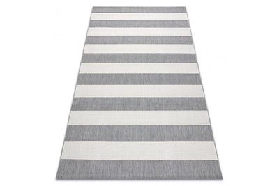 RugsX Tæppe FLAT 48644/637 SISAL - striber grå 120x170 cm