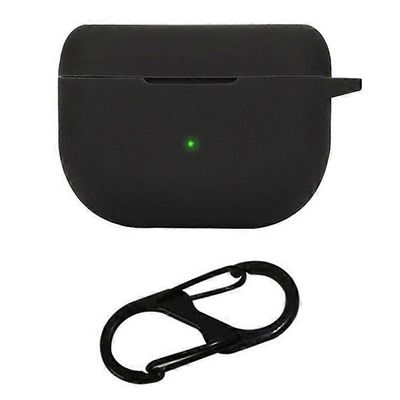 Yhteensopiva Jabra Elite 10 2023 silikonikotelon kanssa Bluetooth-kuulokekotelo kuulokkeiden latausastian kansi soljella Musta