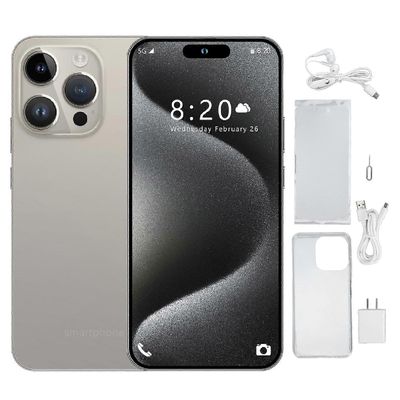 I15PROMAX Titanium lukitsematon älypuhelin, Android 14, 12 Gt RAM-muistia, 256 Gt ROM-muistia, kaksoiskamera