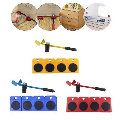 Coosilo Møbler Moving Wheels Lifter Mover Tool Transport Shifter Wheel Moving Slider gul