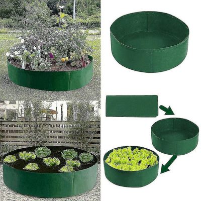 Rund plantning Container Have Blomst Grøntsagsplante Voksende Poser lilla 60 x 20cm