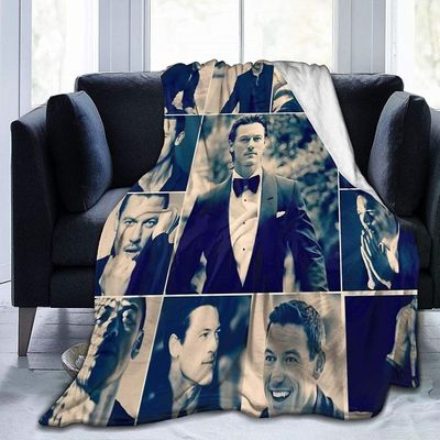 Luke Evans Myk og komfortabel varm fleece teppe for sofa, kontor seng bil leir sofa koselig fluffy plysj kaste tepper strandtepper-D118 50x40in 125...