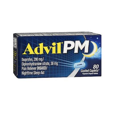 Advil smertestillende og nattlig søvnhjelp, 80 caplets (pakke med 1)