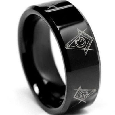Bricks Masons Master mason firkantet kompas g sort frimurerisk ring 7