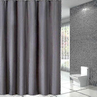 Erittäin leveä vedenpitävä suihkuverho 240x200cm 16 koukulla, painotettu ja homeenkestävä, tummanharmaa suuri kylpyverho