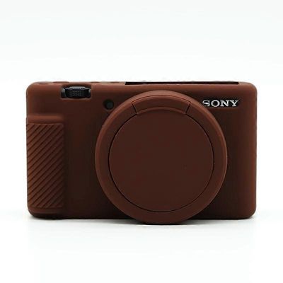 Pehmeä kamerakotelo Sony RX100 III IV V VI RX100 VII ZV1 ZV-E10 kuminen suojaava korin suojus laukku ihon kameran suojan kehys Sony ZV1 kahvi