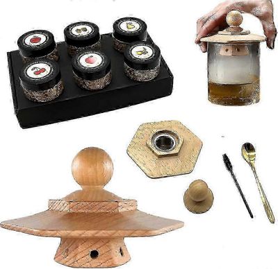 Whisky Aroma Infused Smoker Set juustolla ja makua parantavilla lisävarusteilla Ihanteellinen lahja miehille ja harrastajille Hexagon
