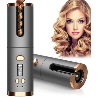 Venalisa Trådløs Automatisk Hår Curler Genopladelige Roterende Curling Iron Led Display Temperatur Justerbare Hår Ruller Styling Tools Guld