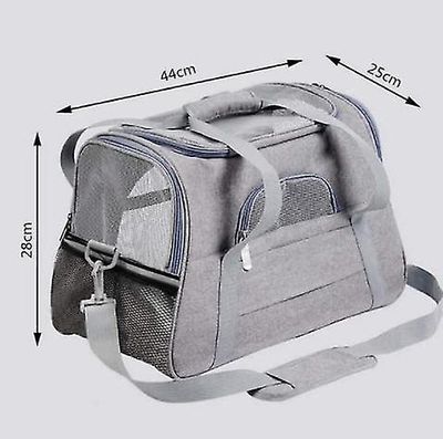 Handuo Pet Travel Bag Multifunktionel foldbar kæledyr taske let at bære pet taske grå