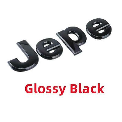 Jeep Badge Cherokee Wrangler Renegade Compass JK Patriot -auton etuhupun tunnus Korin sivu takatavaratilan tarra GlossyBlack