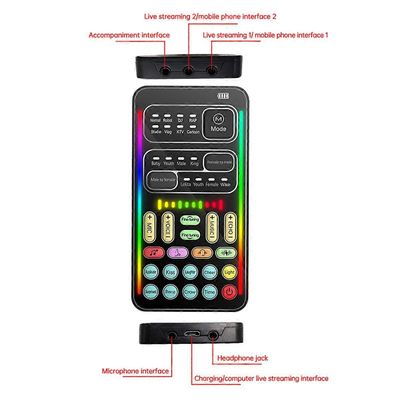 i9-äänenvaihtaja useita ääniefektejä Bluetooth-live-äänikorteilla, erittäin ohut kannettava live-äänikortti, mikrofoniäänenvaihtaja