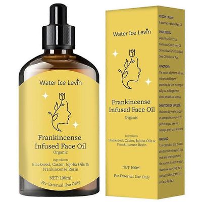 Frankincense-hartsiöljy risiini- ja jojobaöljyillä kasvoille, ryppyjen poisto kasvojen kosteusvoide kylmäpuristettu seerumi, luonnollinen ihonhoito...