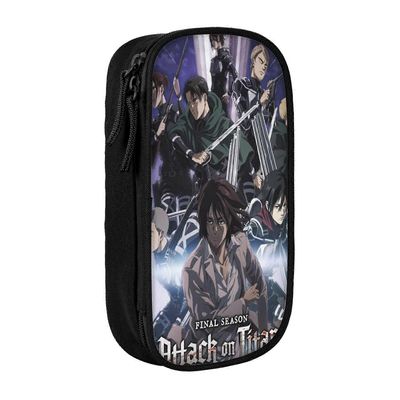ul192 Attack on Titan Final Season -kynäkotelo kannettava vetoketjullinen toimistokynäpussilaukku toimistokoulumatkoille lu192