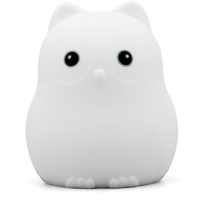 Lille fugl silikone nat lys usb opladning pat farve skiftende lys gylden skov silikone lys