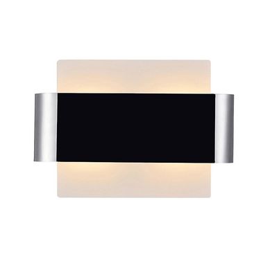 Inspired Lighting Damo Flush Wall Light, 2 Light G9, Hvid base med poleret Chrome Center Band