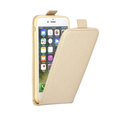 König Apple iPhone X / XS Ermet Flip veske All-Around beskyttelse Vesker Støtfanger Flip Case Gold