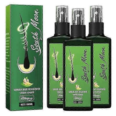 1/2/3kpl 100ml Green Ginger Hair Growth Spray Serum Luonnolliset hiustenlähtöä estävät tuotteet 3pcs