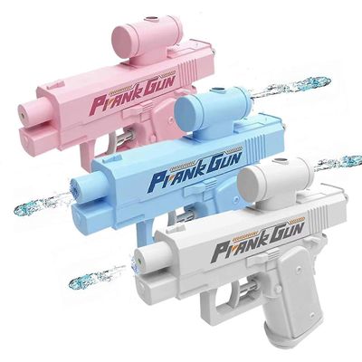 Kaksisuuntainen vesipistooli, kepponen vesiruiskun gag-lahja, minikeppositooli, joka voi suihkuttaa edestä ja takaa Valkoinen