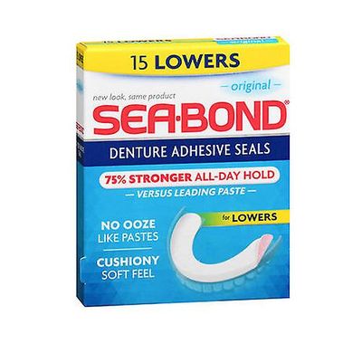 Sea Bond Sea-Bond-hammasproteesin liimakiekot laskevat, 15 kpl laatikko (3 kpl pakkaus)