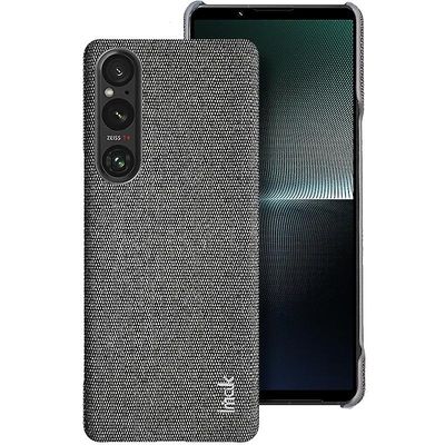 Dammtät Pu Läder + PC Telefon Skyddsfodral För Sony Xperia 1 V Mörkgrå