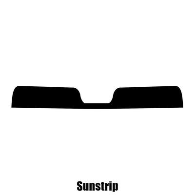 Window-Tint Sun Strip til Renault Kangoo (Hatchback boot) - 1998 til 2007 pre-cut sunstrip 5% limo sort