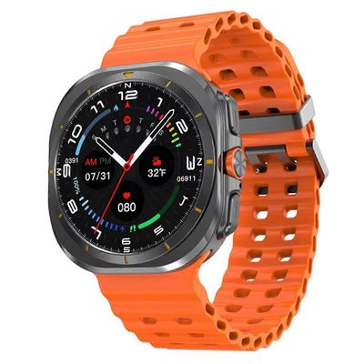 DT Watch Ultra 47 mm:n älykello Bluetooth-puhelukompassi 3D-valikko langaton lataus Series 7 -älykello Oranssi väri
