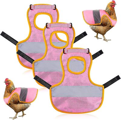 Tianzun 3st Hen Reflexväst Justerbar Kycklingsele Kycklingsadel Kycklingförkläden För Höns Fjäderskydd