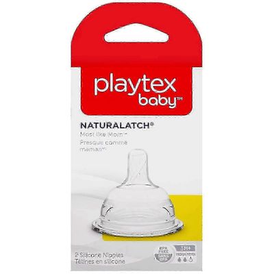 Playtex baby naturalatch medium flow baby flaske brystvorter, 2 ea