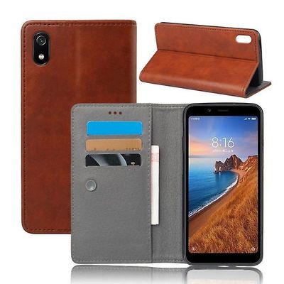 AIR Xiaomi Mi 8 Lite multifunktionel læderetui cover - Brun