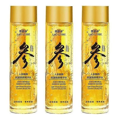 3 kpl 120 ml:n ginsengpeptidi-ikääntymistä estävä kultapolypeptidi-seerumi, ihonhoitoöljy