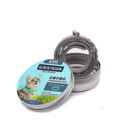 Uusi 8 kuukauden kirppu- ja punkkipanta kissoille, koiranvaljaat, hyttyskarkotepanta, hyönteis- ja hyttyspanta, valoisa panta kissa 38 cm