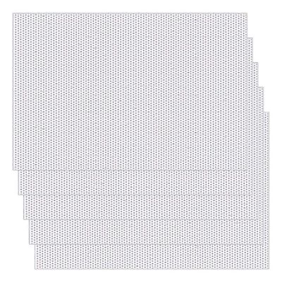 5 arkkia 0,5 mm fursuit silmäverkko, vedenpitävät tulostettavat silmäverkot karvaiseen cosplayhin, rekvisiittaan, fursuiteihin Valkoinen