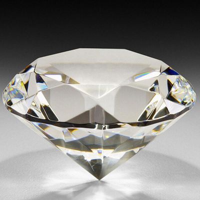 Sinknap 40mm klar papirvekt fasettert kuttet glass gigantisk kunstig diamant smykker innredning