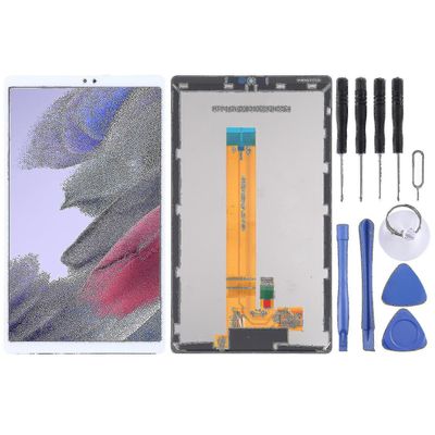 Originallcd-näyttö, joka on yhteensopiva Samsung Galaxy Tab A7 Lite Sm-t220: n kanssa (wifi) Digitizer Full Assembly (musta) (valkoinen)