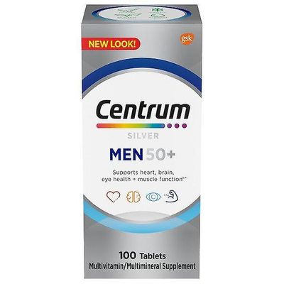 Centrum Silver Multivitamin miehille 50 Plus, Monivitamiini / monimineraalilisä - 100 Count
