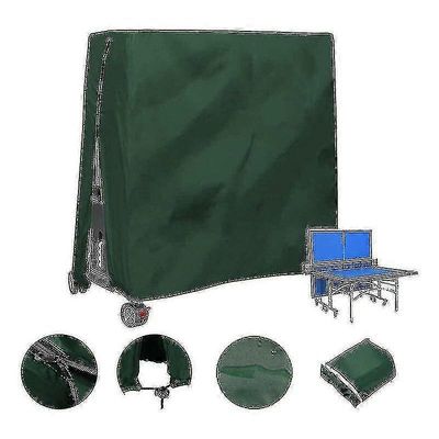 Ulkopöytätennispöytä vedenpitävä ja pölytiivis pingispöytä 165 x 70 x 185 cm vihreä (vain pöytätenniskansi)