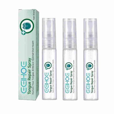 Kielenkorjaussuihke, suun hajun poistaja kuivuuteen ja pahanhajuiseen hengitykseen, halkeilevan kielen lievityssuihke, välitön suun kuivumisen liev...