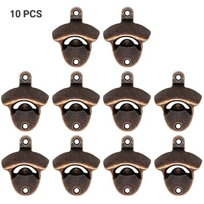 Besser Øl flaskeåbner væg monteret drikke hætter hjem Tool Bar Vin Metal Rød 10 pcs