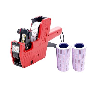 8 sifre Prislapp Maskin Håndholdt Pris Labeller Label Date Maker Priser med 10 stk Prisetiketter Papir for Office Retail Shop Dagligvarebutikk Organiz
