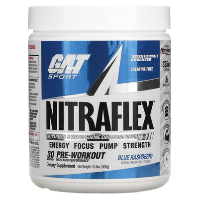 GAT, Sport, NITRAFLEX, Blå hindbær, 10,6 oz (300 g)