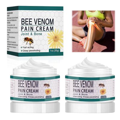 2 stk Bee Venom Pain Cream, 30g Bee Wenom Pain And Bone Healing Cream, Bee Venom Cream for Arm Waist Hindquarters