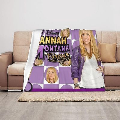 Mukautettu nimi Disney Hannah Montana Elokuvahuopa Pehmeä lahjahuopa Kodin sisustus Sohva Peitto Vuodevaatteet Olohuone 50x40in 125x230cm