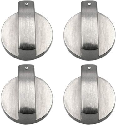 Grape Pp Gaskomfurknapper, 4 stykker, metal, 6 mm, sølvfarvet