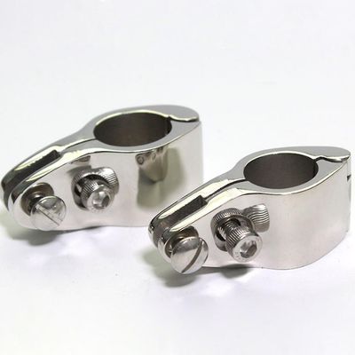 Rustfritt stål montering båt topp hengslet med 2 skruer kjeve lysbilde marine maskinvare 25mm