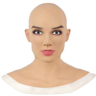 Realistisk Kvinnelig Latex Hodedeksel Cosplay Drag Queen Halloween Fancy Full Maske