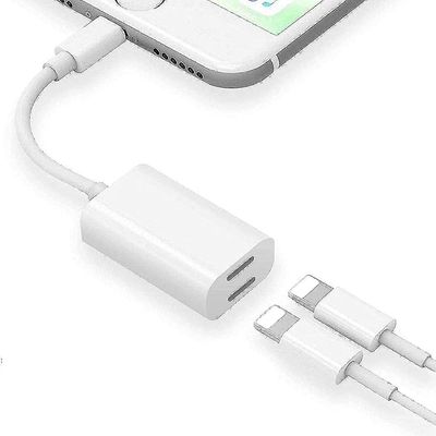 Iphone Adapter & Splitter, 2 i 1 Dual Lightning Hovedtelefonstik Aux Audio og