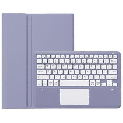 AM24-A Lenovo Tab P12 erittäin ohut nahkainen tabletin kansi + Bluetooth-näppäimistö kosketuslevyllä Violetti Style ALenovo Tab P12